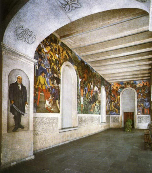 mural-Diego-Rivera-en-Palacio-de-Cortés 